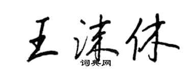 王正良王沫休行书个性签名怎么写