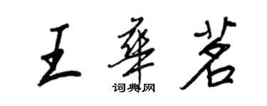 王正良王华茗行书个性签名怎么写