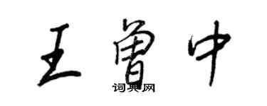王正良王曾中行书个性签名怎么写