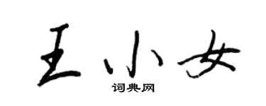 王正良王小女行书个性签名怎么写