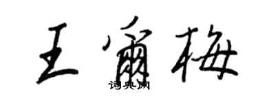 王正良王尔梅行书个性签名怎么写