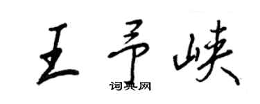 王正良王予峡行书个性签名怎么写