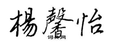 王正良杨馨怡行书个性签名怎么写