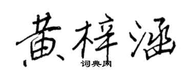 王正良黄梓涵行书个性签名怎么写
