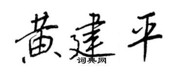 王正良黄建平行书个性签名怎么写