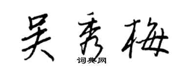 王正良吴秀梅行书个性签名怎么写
