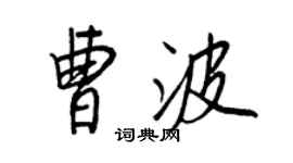 王正良曹波行书个性签名怎么写