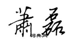 王正良萧磊行书个性签名怎么写