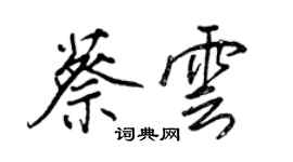 王正良蔡云行书个性签名怎么写