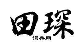 胡问遂田琛行书个性签名怎么写