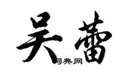 胡问遂吴蕾行书个性签名怎么写