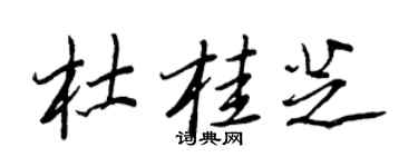王正良杜桂芝行书个性签名怎么写