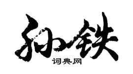 胡问遂孙铁行书个性签名怎么写