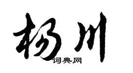 胡问遂杨川行书个性签名怎么写