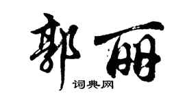 胡问遂郭丽行书个性签名怎么写