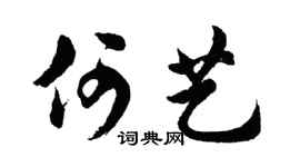 胡问遂何艺行书个性签名怎么写