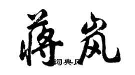 胡问遂蒋岚行书个性签名怎么写