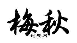 胡问遂梅秋行书个性签名怎么写
