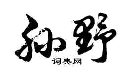 胡问遂孙野行书个性签名怎么写