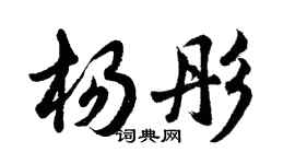 胡问遂杨彤行书个性签名怎么写