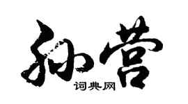胡问遂孙营行书个性签名怎么写