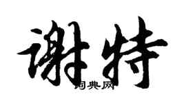胡问遂谢特行书个性签名怎么写
