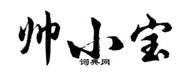 胡问遂帅小宝行书个性签名怎么写