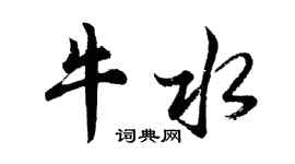 胡问遂牛水行书个性签名怎么写