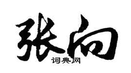 胡问遂张向行书个性签名怎么写