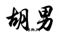 胡问遂胡男行书个性签名怎么写