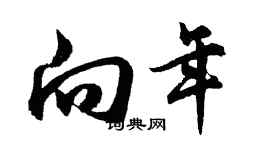 胡问遂向年行书个性签名怎么写