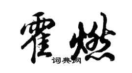 胡问遂霍燃行书个性签名怎么写