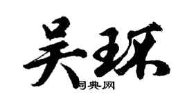 胡问遂吴环行书个性签名怎么写