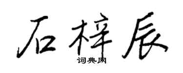 王正良石梓辰行书个性签名怎么写