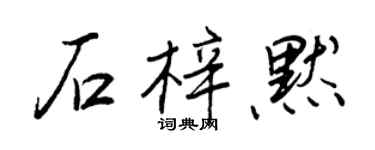 王正良石梓默行书个性签名怎么写