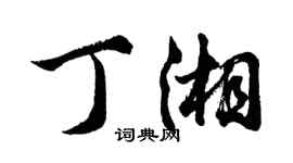 胡问遂丁湘行书个性签名怎么写