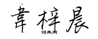 王正良韦梓晨行书个性签名怎么写