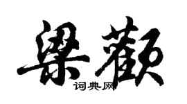 胡问遂梁颧行书个性签名怎么写