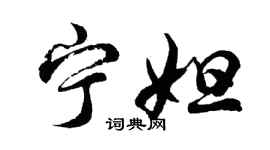 胡问遂宁妲行书个性签名怎么写