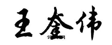 胡问遂王奎伟行书个性签名怎么写
