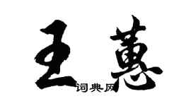 胡问遂王蕙行书个性签名怎么写
