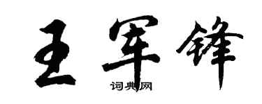 胡问遂王军锋行书个性签名怎么写