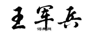 胡问遂王军兵行书个性签名怎么写