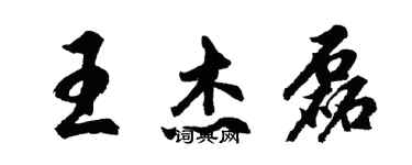 胡问遂王杰磊行书个性签名怎么写