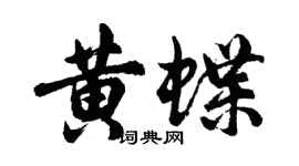 胡问遂黄蝶行书个性签名怎么写