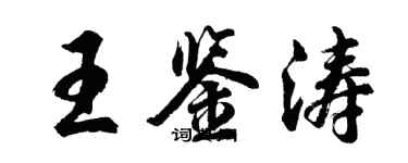 胡问遂王鉴涛行书个性签名怎么写
