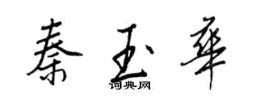 王正良秦玉华行书个性签名怎么写