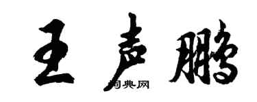 胡问遂王声鹏行书个性签名怎么写