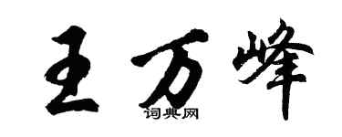 胡问遂王万峰行书个性签名怎么写