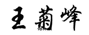 胡问遂王菊峰行书个性签名怎么写